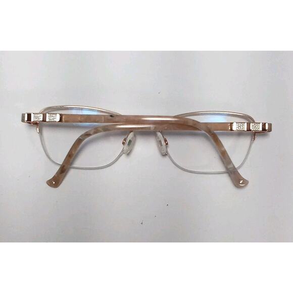 Tura TE259 Rose Gold Eyeglass Frames Rx Not Included - Picture 3 of 3